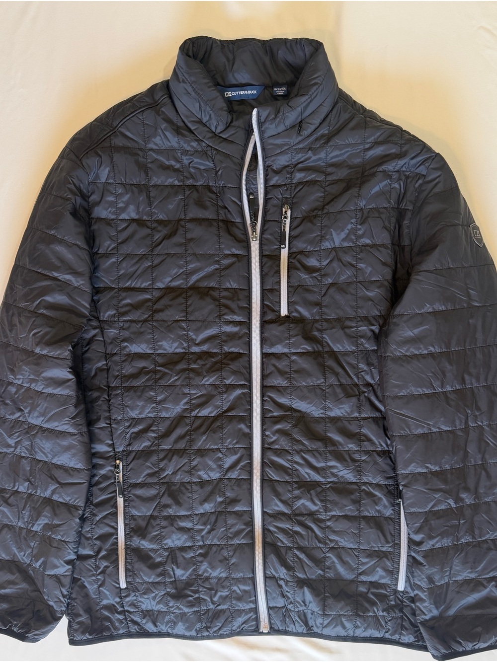 Cutter & Buck Rainier Men's 2XT Jacket Black Puffer PrimaLoft Eco Insulated